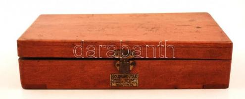 Goldmann Gyula összecsukható sztereokép néző, fa, jelzett, jó állapotban