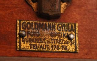 Goldmann Gyula összecsukható sztereokép néző, fa, jelzett, jó állapotban