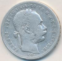 1881KB 1Ft Ag "Ferenc József / Középcímer" T:2-,3 apró ph. Adamo M15