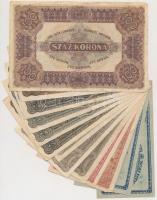 14db-os vegyes korona bankjegy tétel T:II,III
