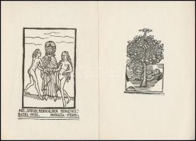 Perei Zoltán (1913-1992): XV.század illusztrációk másolatai. (8 db)  Linó, papír, jelzés nélkül, 14×...