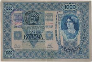 1902. 1000K hamis Temes Vármegye Vejte Község 1910 és román felülbélyegzéssel (fake overprint) T:III