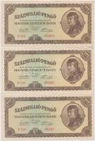 1946. 100.000.000P (6x) sorszámkövetők (2x3) T:II,II-,III