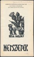 Kósa Bálint (1932-): Metszetek (12 db). Debrecen 1977. 12 linómetszet , jelzett a linón, 12×8 cm (12×), aláírt ismertető füzettel számozott 100/19