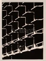 cca 1972 Gebhardt György (1910-1993): Ritmus, feliratozott vintage fotóművészeti alkotás, 40x30 cm