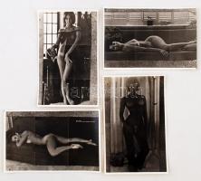 4 db erotikus fotó, 9×13,5 ill. 13,5×9 cm