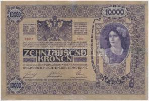 1918. 10.000K felülbélyegzés nélkül T:restaurált
