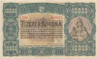 1923. 10.000K "Magyar Pénzjegynyomda Rt. Budapest" T:III