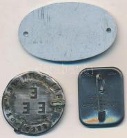 DN "Vöröskeresztes elsősegélynyújtó" fém jelvény (27x45mm) + DN "1942" Vöröskere...