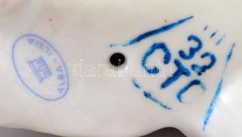 Alba Julia Elefánt, porcelán, kézzel festett,  jelzett, hibátlan, 19x15cm