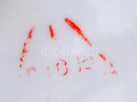 Kutyus,  porcelán, kézzel festett,  jelzett, hibátlan, 13x20cm