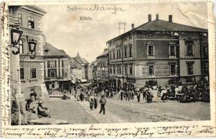 Selmecbánya, Banská Stiavnica; főtér, piac/ main square, market (b)