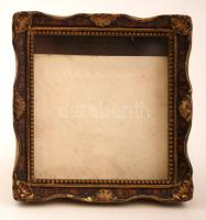 Régi képkeret üveggel, cca 7x7cm