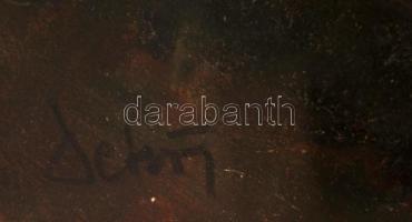 Detrői Ernő (1925 - ): Pilisi nyár. Olaj, farost, jelzett, keretben,  60×80 cm