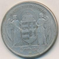 1930. 5P Ag "Horthy jobbra" T:3 Adamo P8