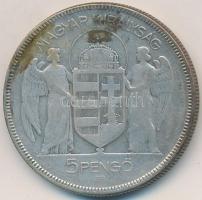 1930. 5P Ag "Horthy jobbra" T:3 Adamo P8