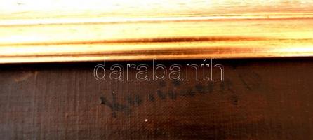 Kacziány Ödön (1852-1933): Tábortűz. Olaj, vászon, jelzett, 40×50 cm