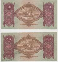 1932. 50P (4x) páronként sorszámkövetők T:II,II-,III Adamo P14
