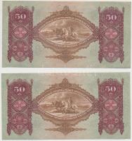 1932. 50P (4x) páronként sorszámkövetők T:II,II-,III Adamo P14