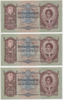 1932. 50P (5x) sorszámkövetők T:II,II-,III szép papír Adamo P14