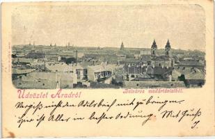 1899 Arad, Belváros madártávlatból / downtown (EB)