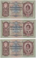 1932. 50P (5x) sorszámkövetők T:II-,III szép papír Adamo P14