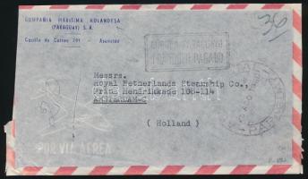 Cash franking cover to Netherlands, Készpénz bérmentesítésű levél Hollandiába