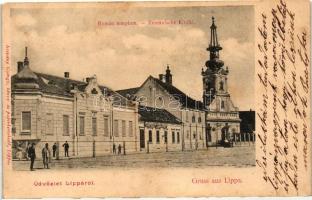 Lippa, Lipova; Román templom, kiadja Krivány György / church