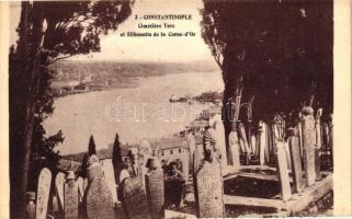 Constantinople, Cimetiere Turc, Corne d'Or / Turkish cemetery