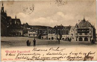 Segesvár, Schassburg, Sighisoara; tér, kiadja Vándory / square