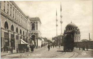 Constantinople, Place de Top-Hané / square, omnibus