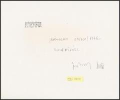 1968 Jankovszky György(1946-): Budapest, Kerepesi temető, feliratozva, aláírt, pecséttel jelzett, ka...