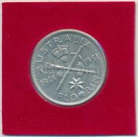 Ausztrália 1951. 1Fl Ag "VI. György" T:2- 
Australia 1951. 1 Florin Ag "George VI&qu...