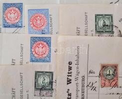 6 db osztrák számla, váltó 1856-1891