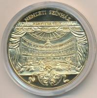 2002. "Nemzeti Színház" aranyozott Cu emlékérem tanúsítvánnyal (42,5mm) T:PP