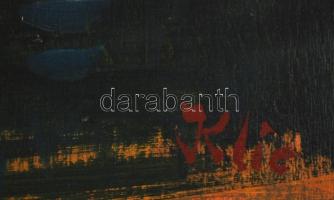 Klie jelzéssel: Házak a patakpartnál. Olaj, falemez,  44×53 cm