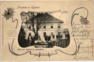 Ogulin, Bíróság és sétány / Stan vel. zupana sa setalistem / prefecture, court and promenade, Art Nouveau  (EK)