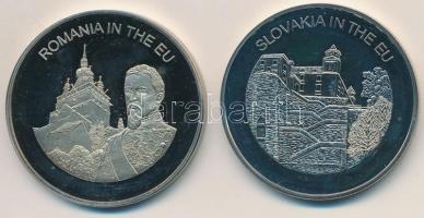 Máltai Lovagrend 2004. 100L "Románia az EU-ban" + 2004. 100L "Szlovákia az EU-ban&quo...