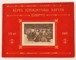 1909 Képes jótékonysági naptár VIII. évfolyam, évkönyv, reklámokkal, 47p