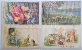 96 db RÉGI motívumlap albumban, vegyes minőség;  főleg üdvözlő, színész, művész / 96 old motive card...