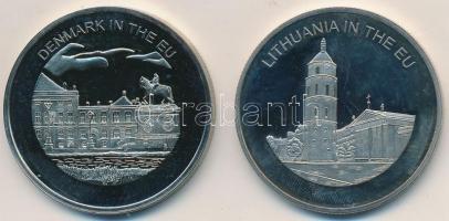 Máltai Lovagrend 2004. 100L "Dánia az EU-ban" + 2004. 100L "Litvánia az EU-ban" ...