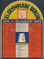 1936  IV. Olympische Winterspiele, a berlini nyári és téli olimpia forgatható naptára Agfa fotóreklámmal