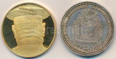 2000. "Magyar Millennium /  Fonyód 2000" fém emlékérem, oxidáció (42,5mm) + Fritz Mihály (...