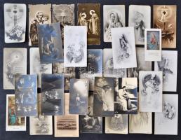 cca 1930-50 Vegyes szentkép tétel, 30db, különböző méretben és minőségben, cca 11x6cm