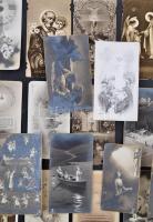 cca 1930-50 Vegyes szentkép tétel, 30db, különböző méretben és minőségben, cca 11x6cm