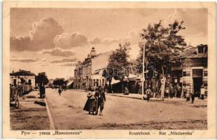 Ruse, Russe, Roustchouk; Rue Nikolaevska / street, shops