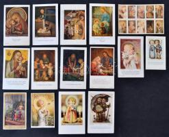cca 1930-50 Vegyes, Ars Sacra szentkép tétel, 15db, különböző méretben és minőségben, cca 11x7cm