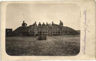 1916 Nehéz tüzérségi fedezék / WWI Hungarian military, Heavy artillery shelter, photo