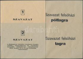 1935 Szavazási borítékok, 4 db