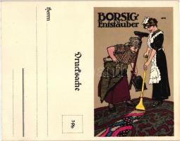 Borsig Entstäuber / German dust collector advertisement, unfolded folding-card, litho s: B.P.G.